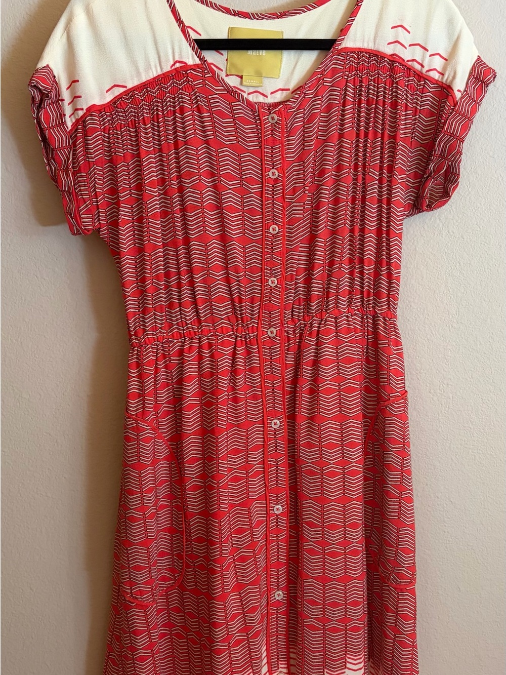 Maeve button knee length dress x small